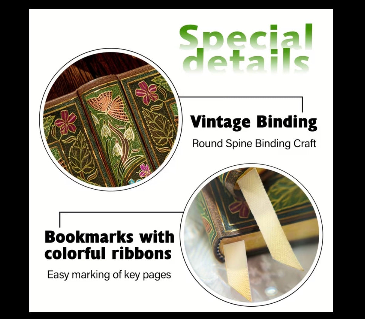 Large Embossed Floral Notebooks