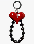 Black Beaded Chain w/ Big Red♥️