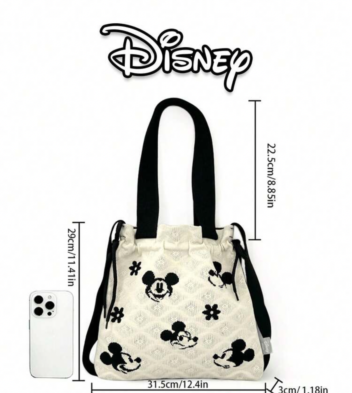 Official Disney Mickey Mouse Face Tote Bag