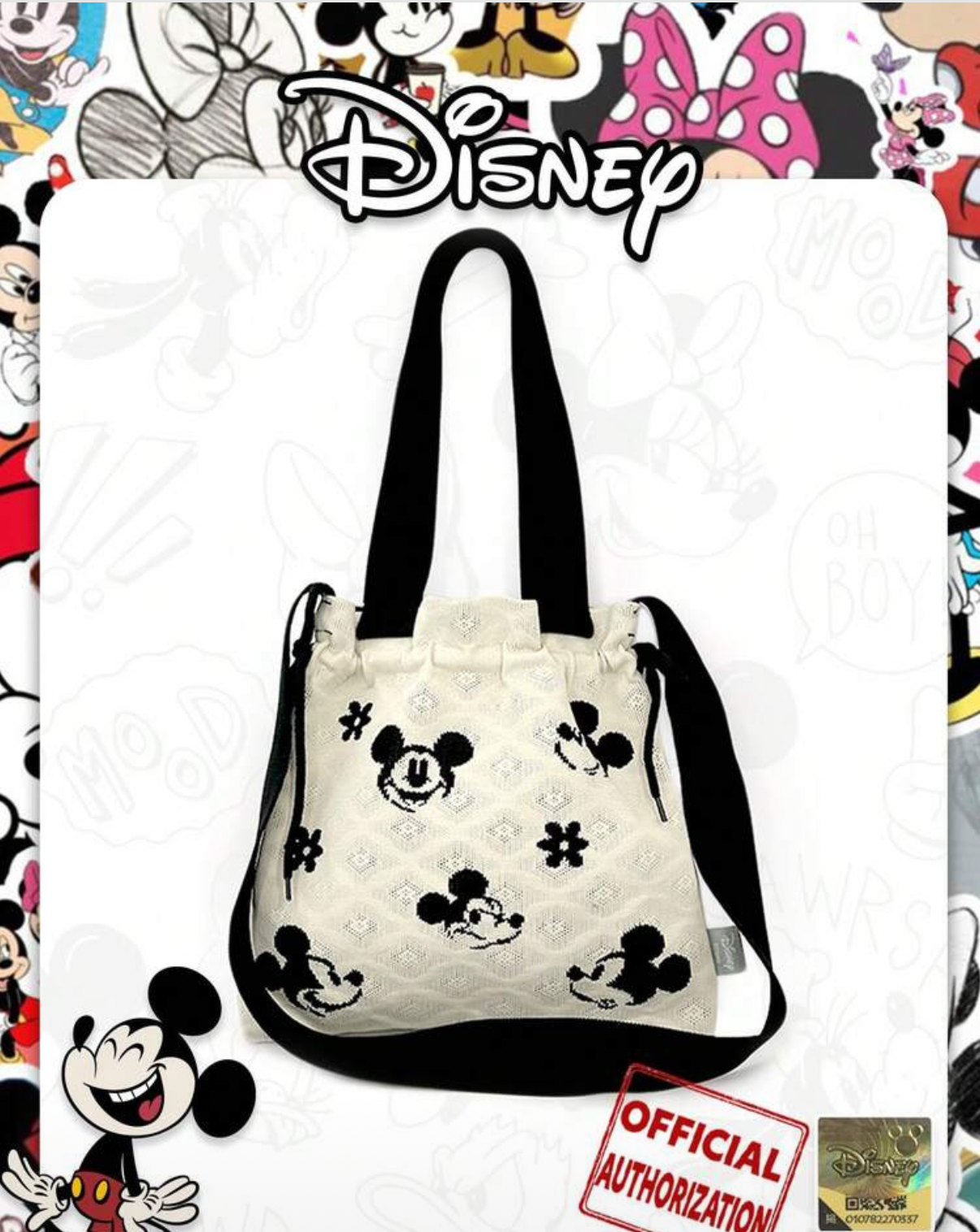 Official Disney Mickey Mouse Face Tote Bag