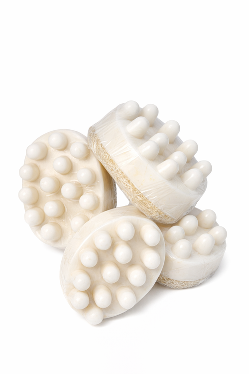Coconut Milk Massage Loofah Soap Bars